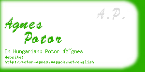 agnes potor business card